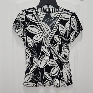 Alfani Petite Wrap Front Blouse